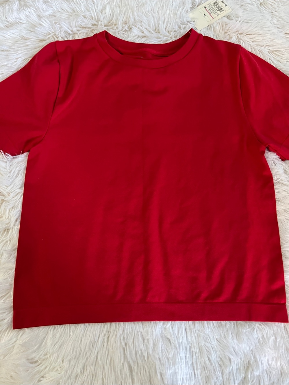 a new day Red Crewneck Muscle Tee